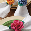 Summertime Crochet -- Floral Napkin Rings
