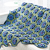Sighs of Spring -- Bachelor Buttons Throw