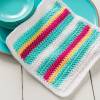 Learn a Stitch — Cabana Striped Dishcloth