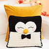 Black Tie Penguin Pillow