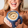Cappuccino Roll-Up Scarf